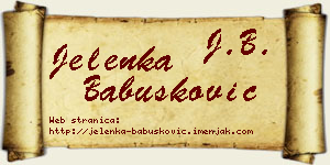 Jelenka Babušković vizit kartica